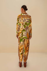 Sand Foliage Sketch LENZING™ ECOVERO™ Euroflax™ Pants | FARM Rio Women
