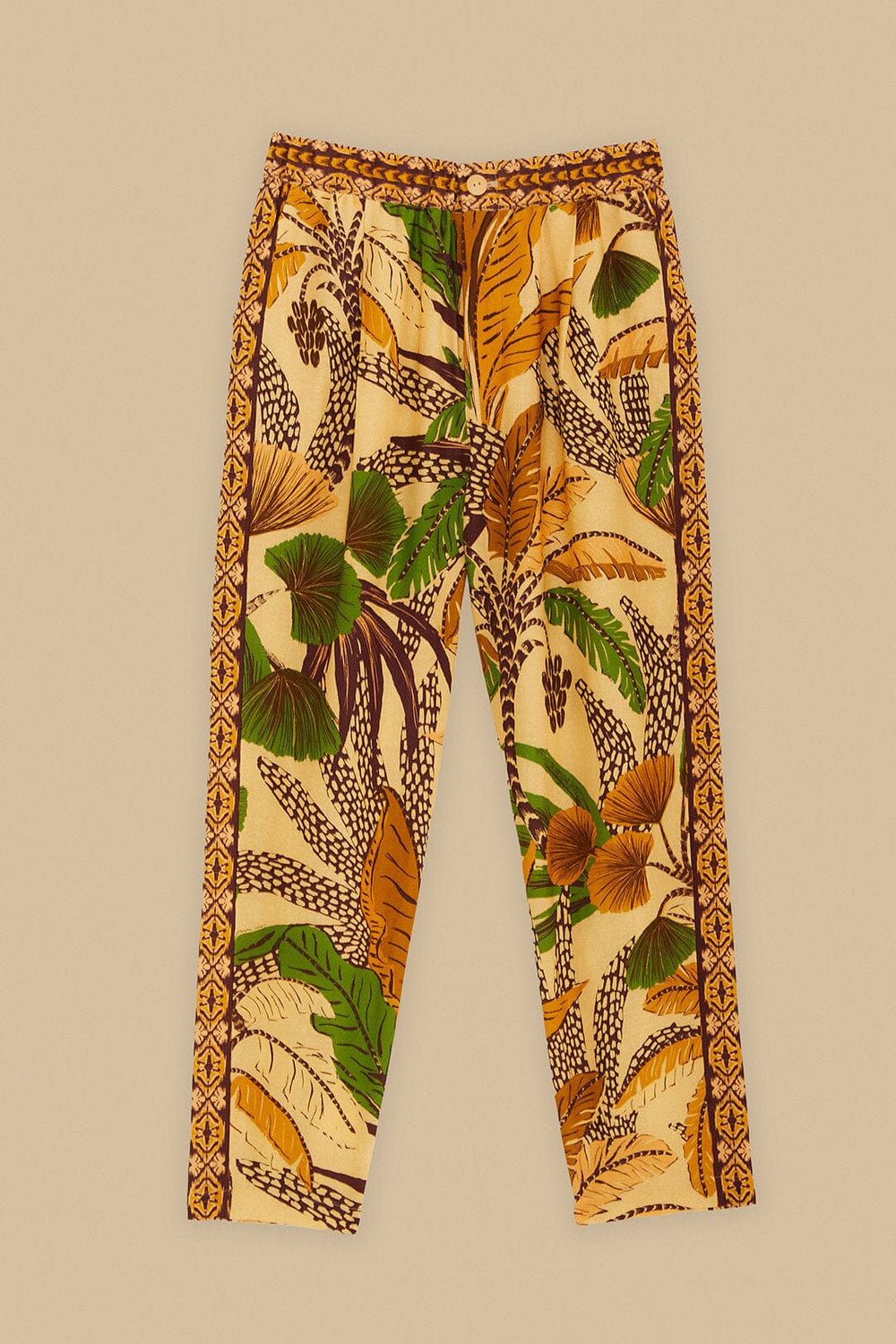 Sand Foliage Sketch LENZING™ ECOVERO™ Euroflax™ Pants | FARM Rio Women