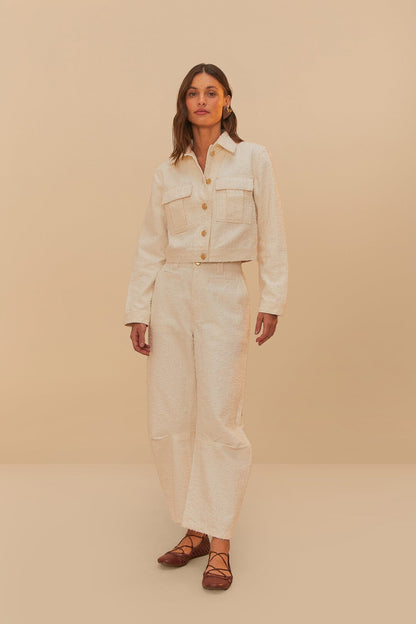 Off-White Twill Laser Carpenter Pants | FARM Rio Women