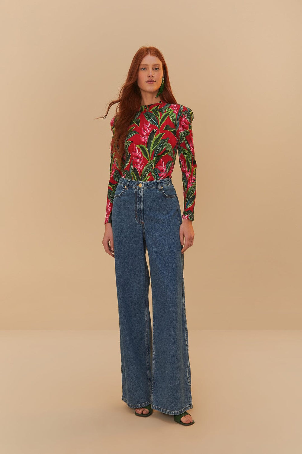 Denim High Waist Pants | FARM Rio Women