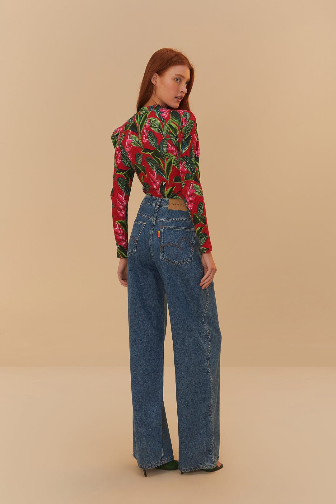 Denim High Waist Pants | FARM Rio Women