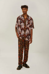 Brown Jungle Stripes LENZING™ ECOVERO™ Viscose Pants | FARM Rio Women