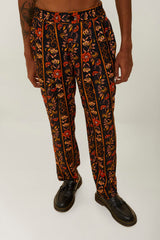 Brown Jungle Stripes LENZING™ ECOVERO™ Viscose Pants | FARM Rio Women