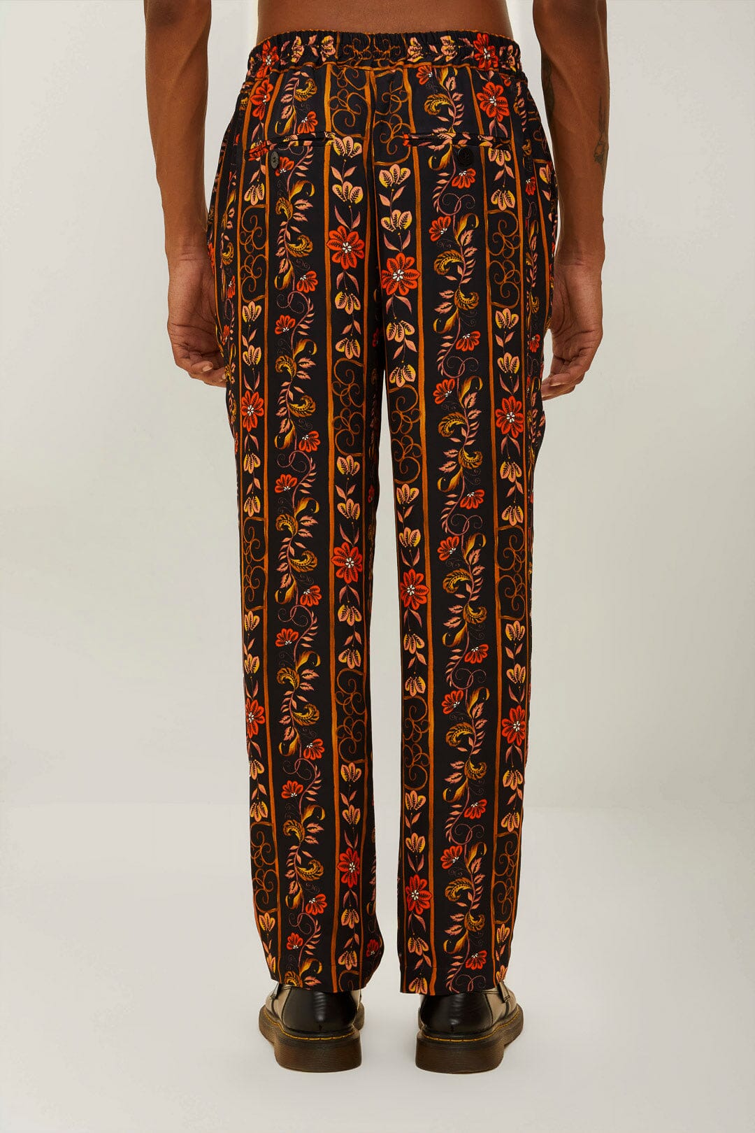 Brown Jungle Stripes LENZING™ ECOVERO™ Viscose Pants | FARM Rio Women