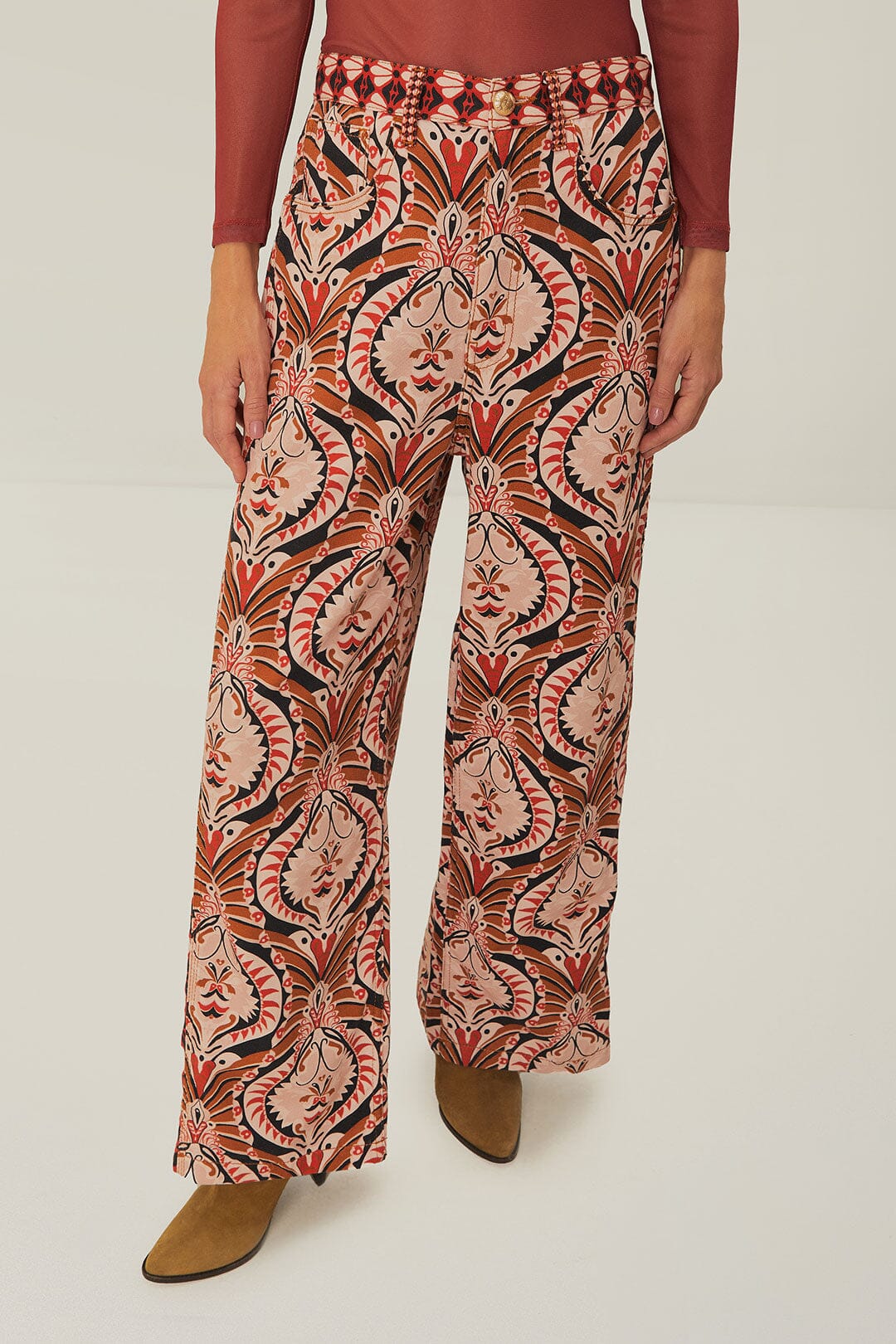 Brown Pineapple Jewelry Pants | FARM Rio Women