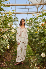 Off-White Anchor Tapestry Embroidered Pants | FARM Rio Women