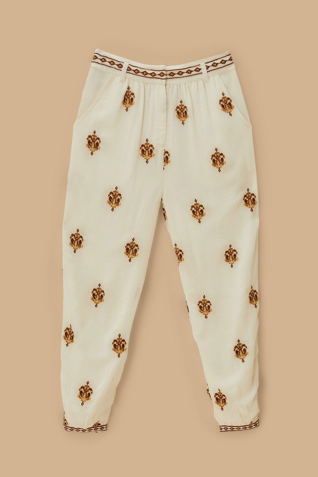 Off-White Anchor Tapestry Embroidered Pants | FARM Rio Women