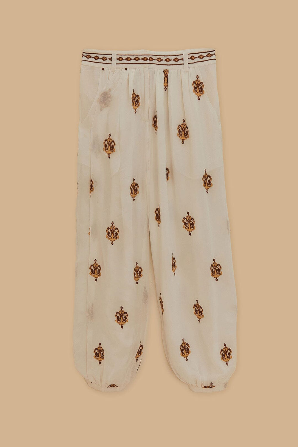 Off-White Anchor Tapestry Embroidered Pants | FARM Rio Women