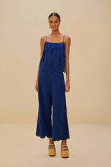 Blue Richelieu LENZING™ ECOVERO™ Euroflax™ Pants | FARM Rio Women