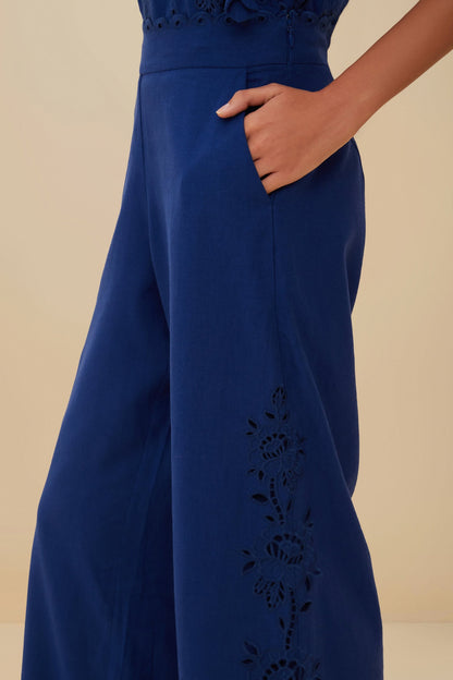Blue Richelieu LENZING™ ECOVERO™ Euroflax™ Pants | FARM Rio Women