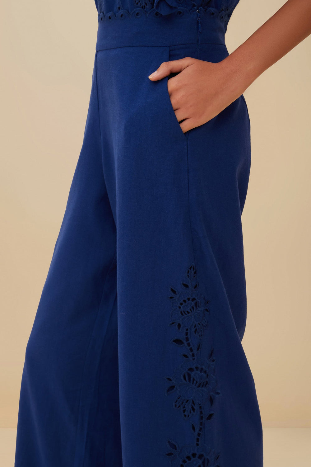 Blue Richelieu LENZING™ ECOVERO™ Euroflax™ Pants | FARM Rio Women