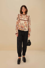 Black Denim Pants | FARM Rio Women