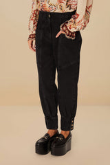Black Denim Pants | FARM Rio Women