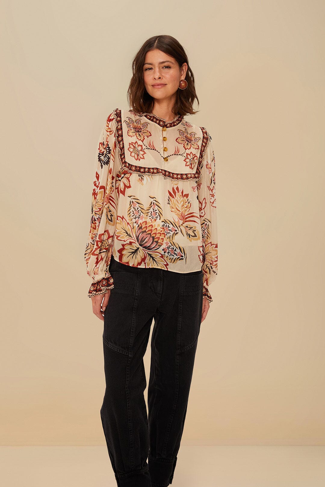 Black Denim Pants | FARM Rio Women