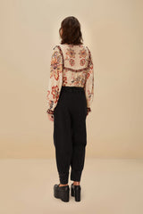 Black Denim Pants | FARM Rio Women