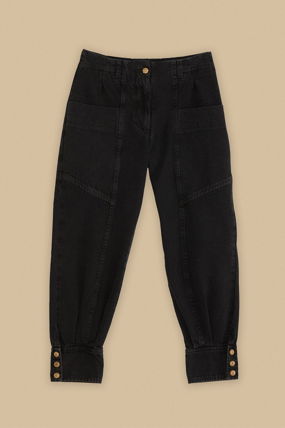 Black Denim Pants | FARM Rio Women