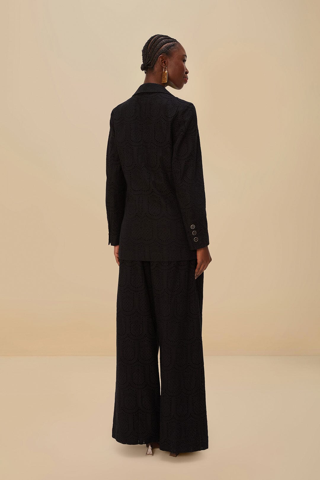 Black Eyelet Pants | FARM Rio Women