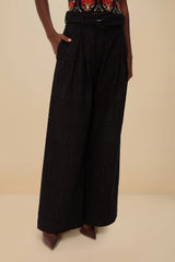 Black Eyelet Pants | FARM Rio Women