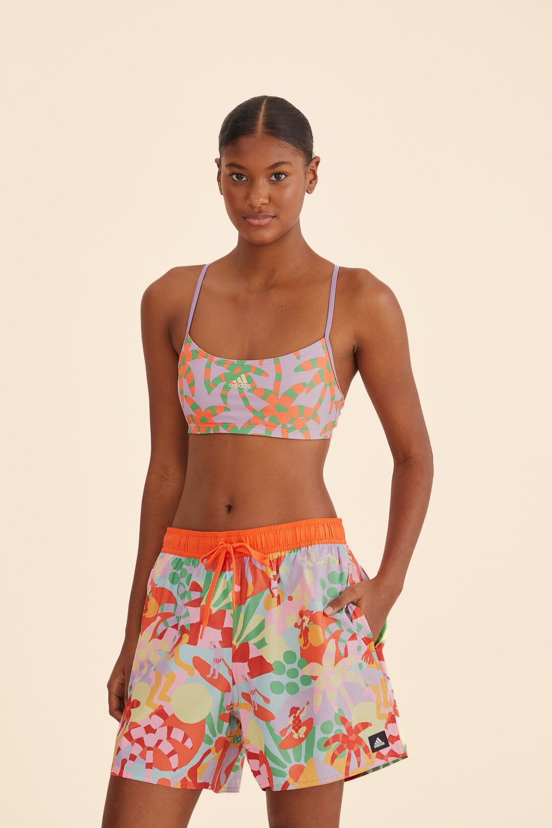 Adidas Farm Unitefit Shorts Red | FARM Rio Women