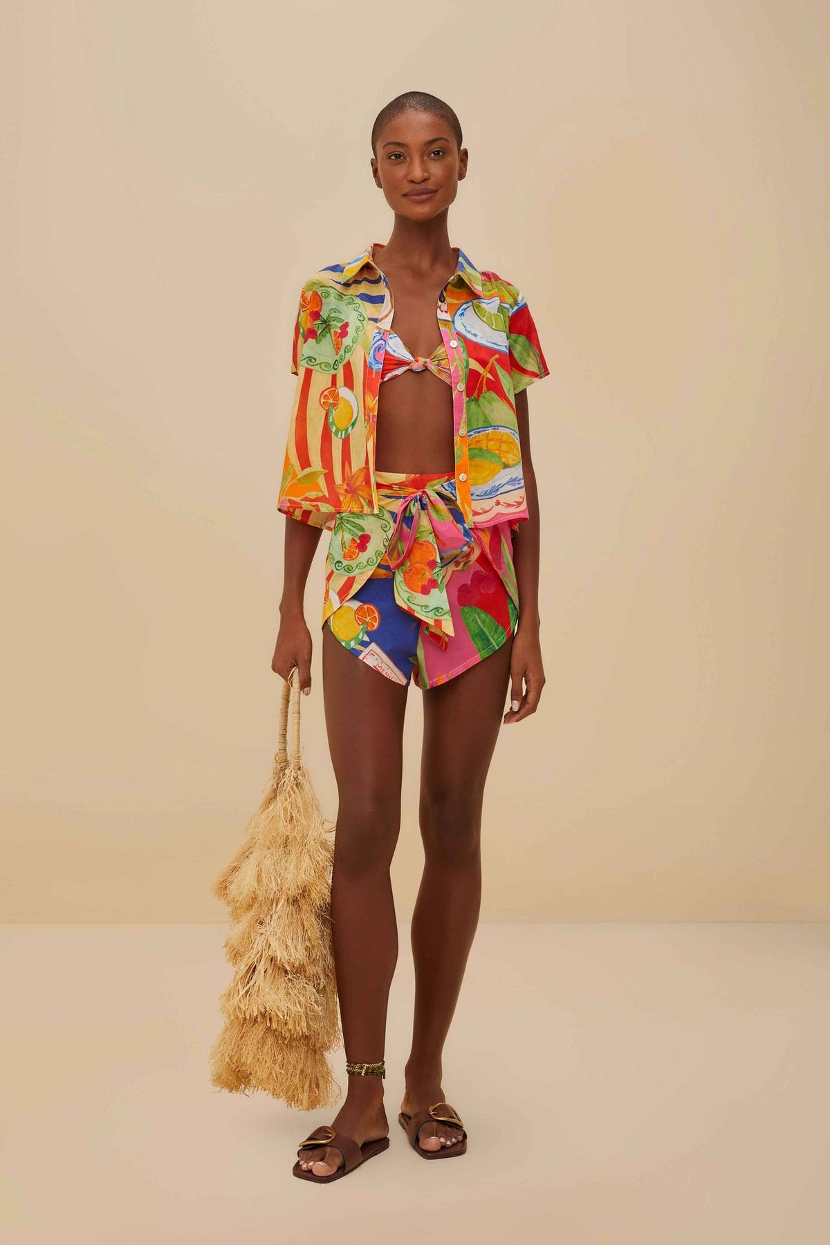 Multicolor Summer Picnic Shorts | FARM Rio Women