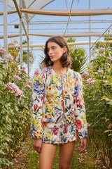 Off-White Greek Garden Shorts | FARM Rio Women