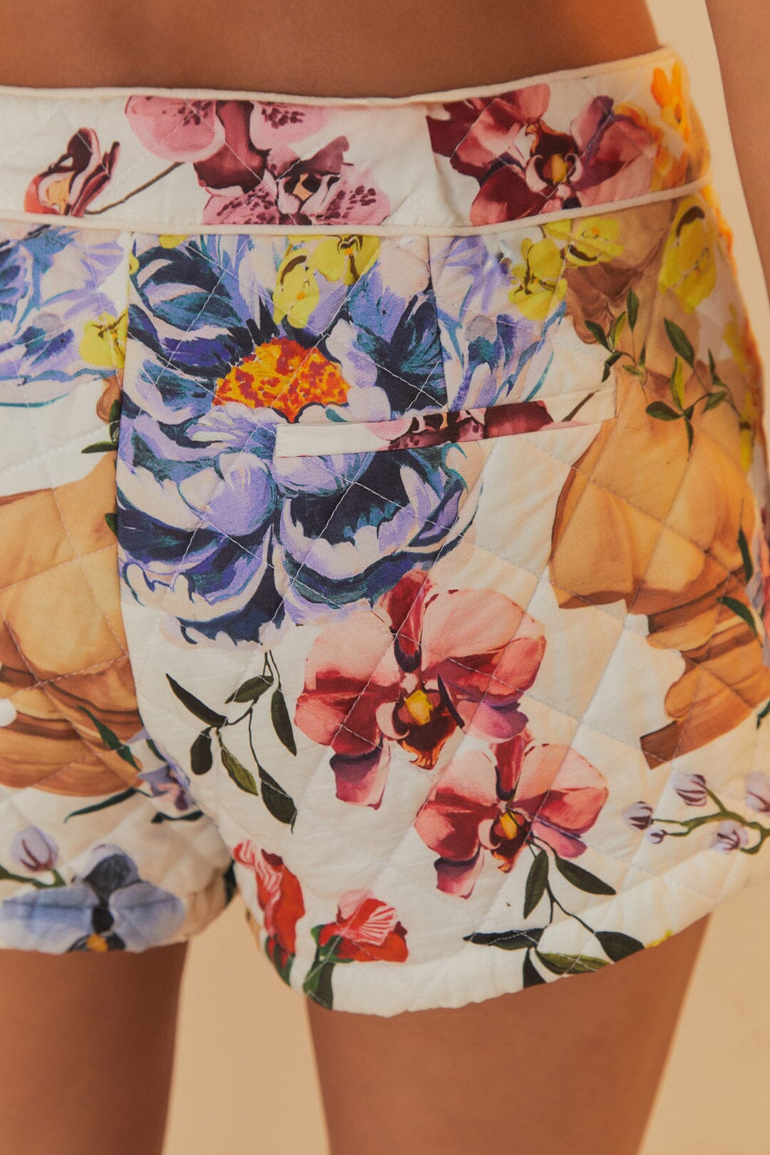 Off-White Greek Garden Shorts | FARM Rio Women