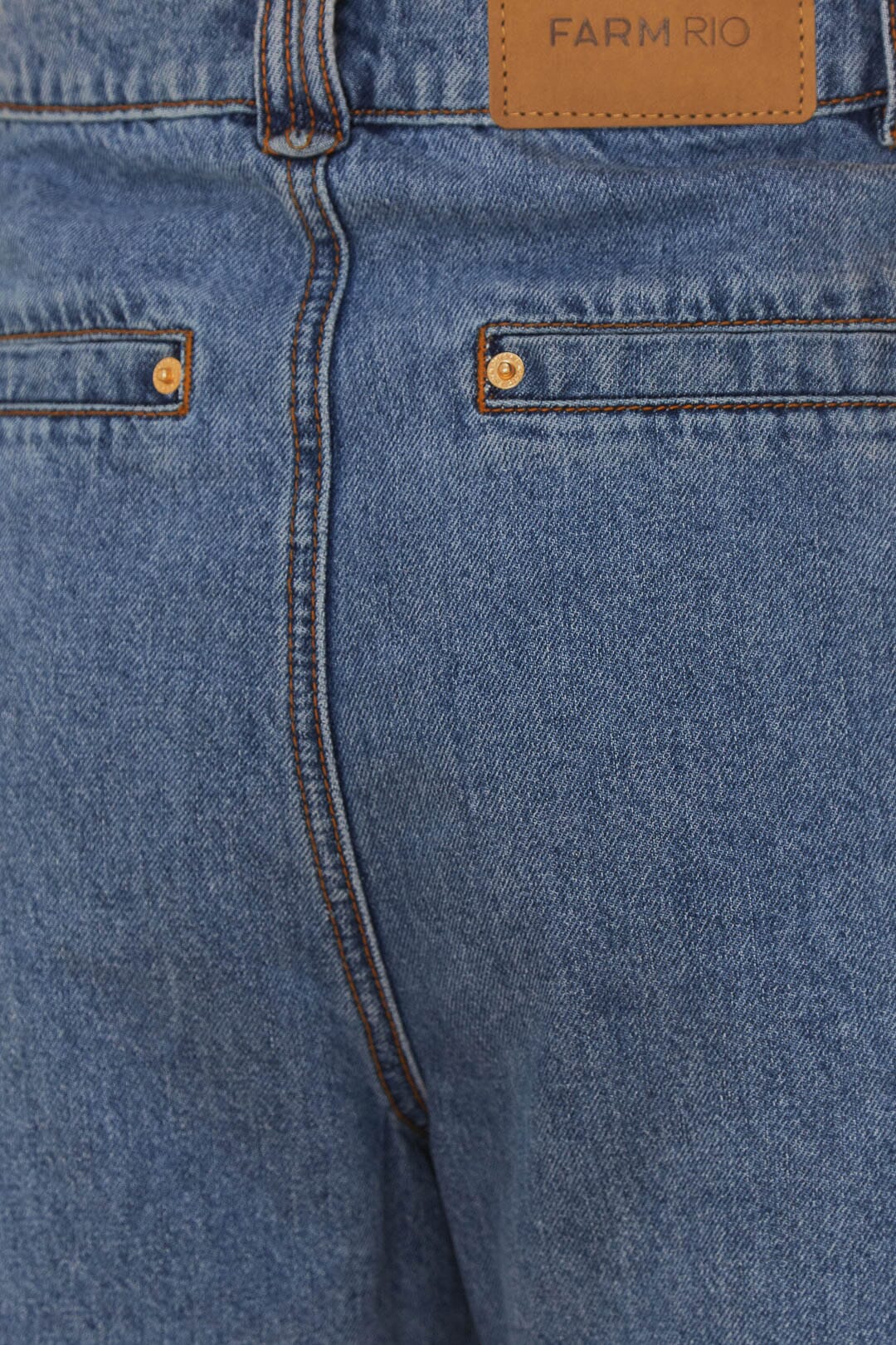 Denim Pleated Shorts | FARM Rio Women