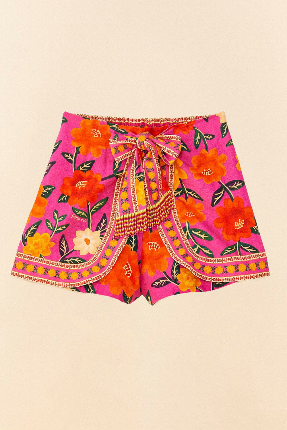 Pink Flower Tapestry Shorts | FARM Rio Women