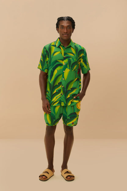 Green Banana Aquarela LENZING™ ECOVERO™ Viscose Shorts | FARM Rio Women