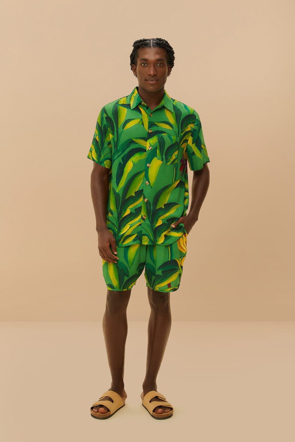 Green Banana Aquarela LENZING™ ECOVERO™ Viscose Shorts | FARM Rio Women