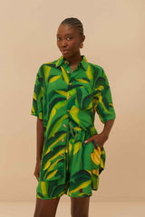 Green Banana Aquarela LENZING™ ECOVERO™ Viscose Shorts | FARM Rio Women