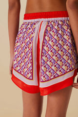 Multicolor Graphic Pineapple Scarf Shorts | FARM Rio Women