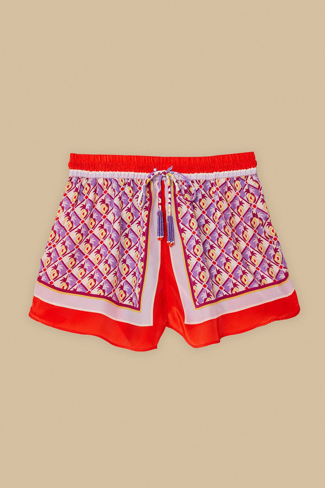 Multicolor Graphic Pineapple Scarf Shorts | FARM Rio Women