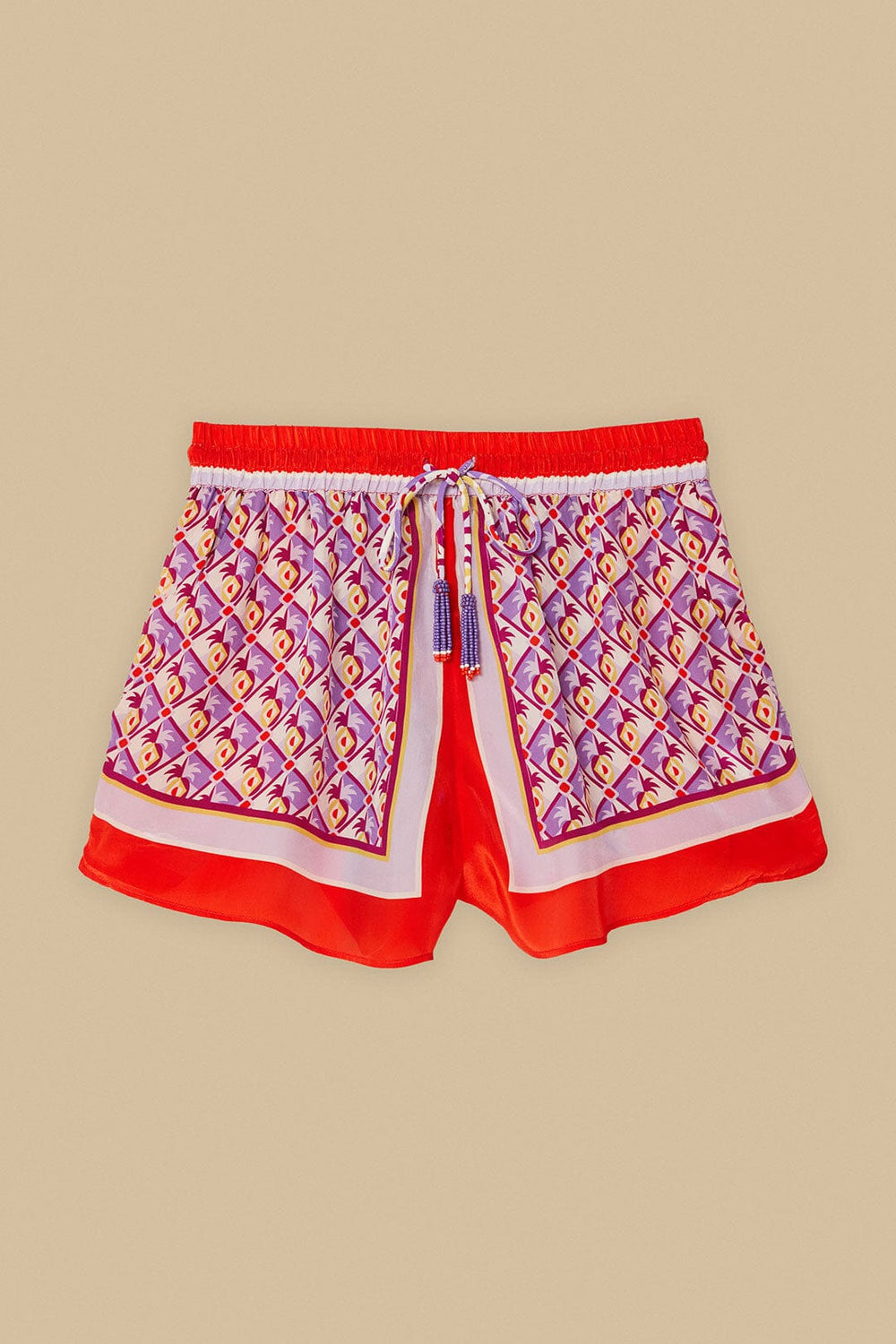 Multicolor Graphic Pineapple Scarf Shorts | FARM Rio Women