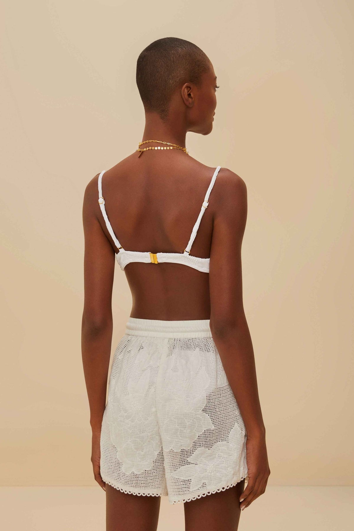 White Flower Shorts | FARM Rio Women