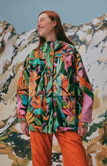 Multicolor Banana Leaves Ski Jacket | FARM Rio Women