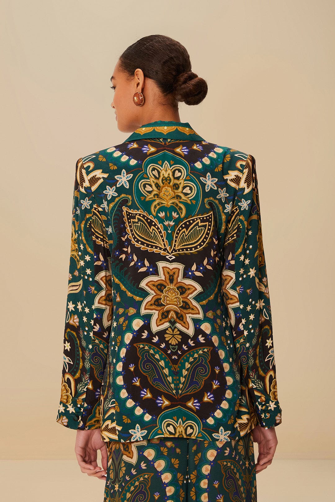 Black Jaipur LENZING™ ECOVERO™ Viscose Blazer | FARM Rio Women