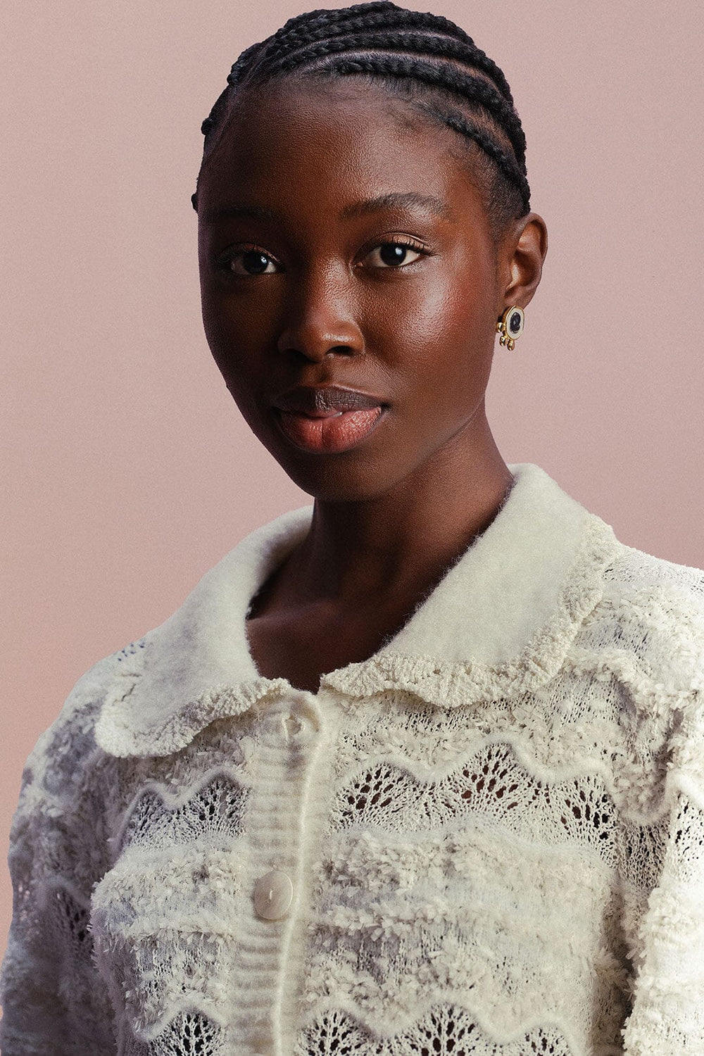 Mixed Stitches Off-White Knit Cardigan | FARM Rio Women