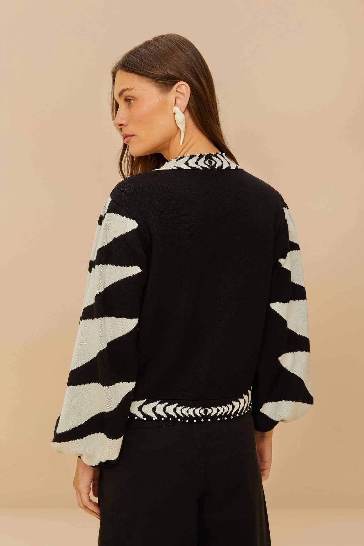 Black Palms Graphic Cardigan | FARM Rio Women