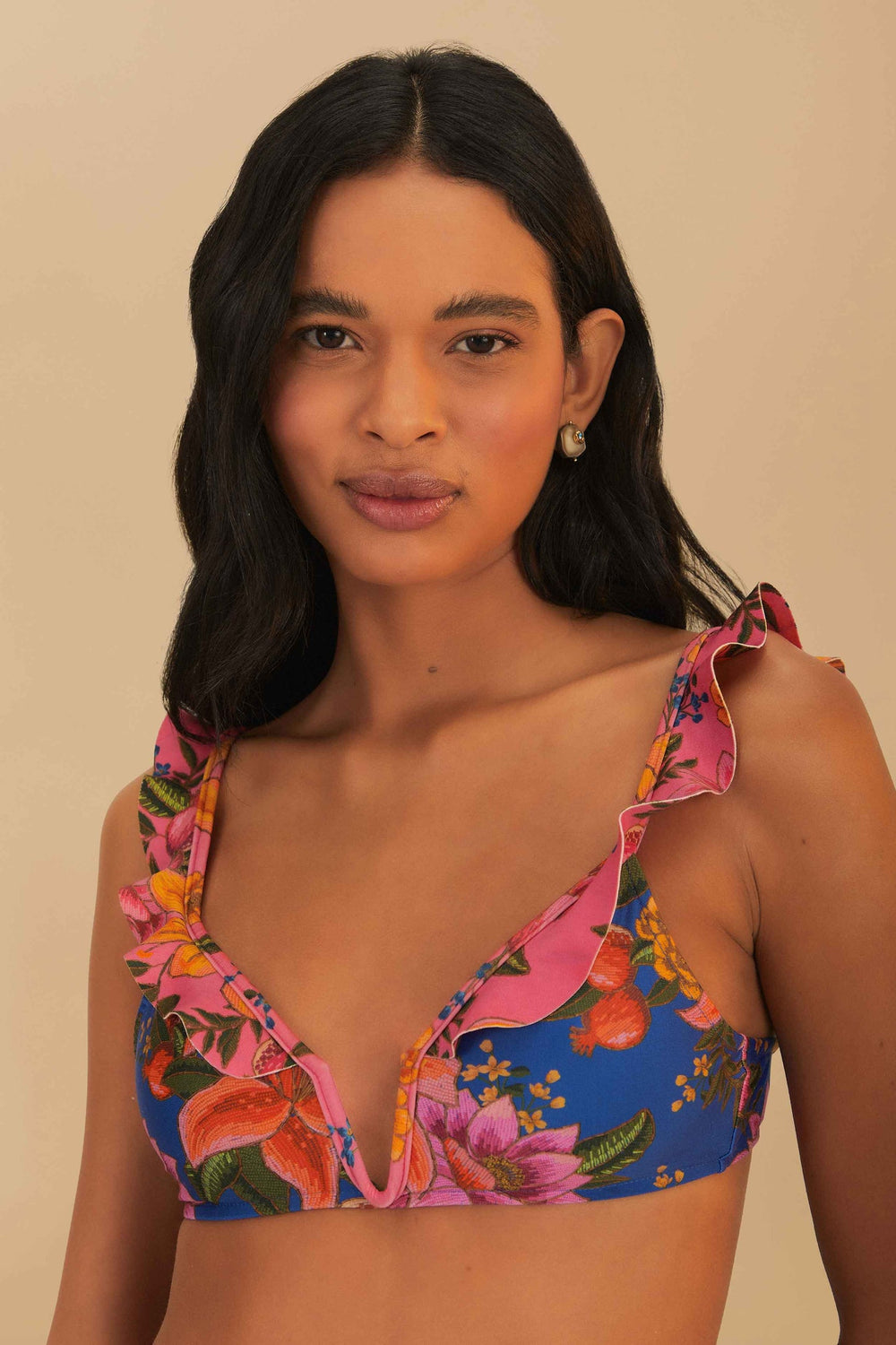 Multicolor Summer Fruit Underwire Bikini Top | FARM Rio Women