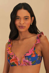 Multicolor Summer Fruit Underwire Bikini Top | FARM Rio Women