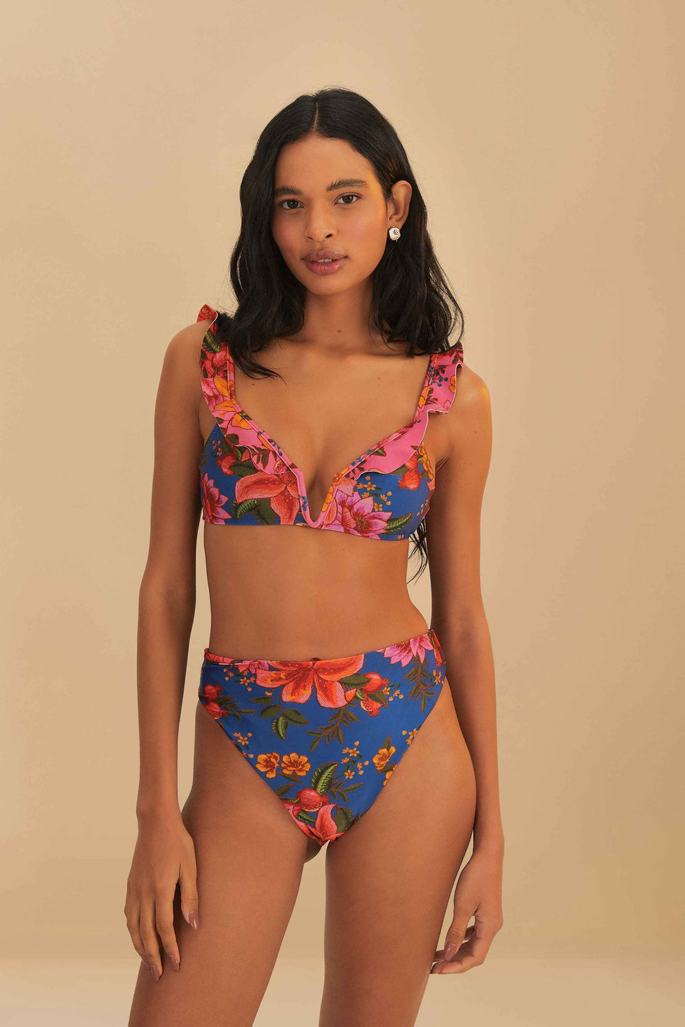 Multicolor Summer Fruit Underwire Bikini Top | FARM Rio Women