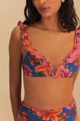 Multicolor Summer Fruit Underwire Bikini Top | FARM Rio Women