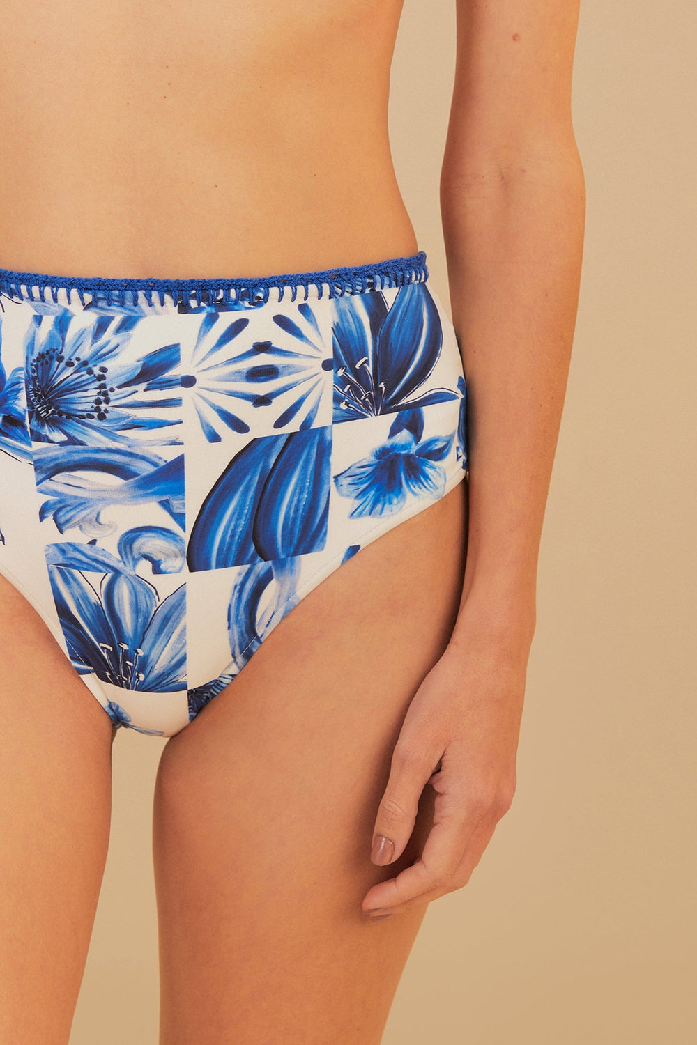 GARDEN TILES HIGH WAIST BIKINI BOTTOM | FARM Rio Women