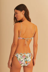 Off-White Sweet Bloom Underwire Bikini Top | FARM Rio Women