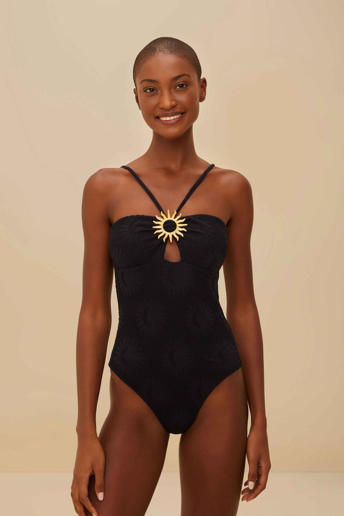 Black Sunny Moon One-Piece Swimsuit | FARM Rio Women