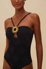 Black Sunny Moon One-Piece Swimsuit | FARM Rio Women