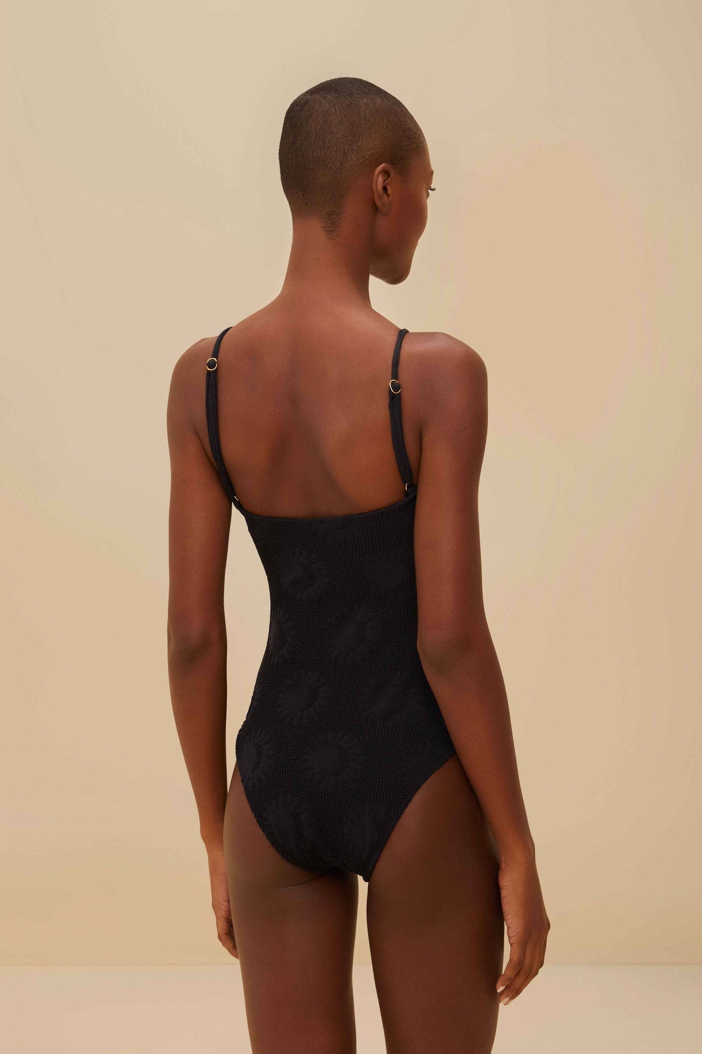 Black Sunny Moon One-Piece Swimsuit | FARM Rio Women