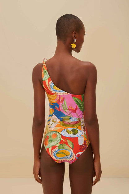 Multicolor Summer Picnic One-Piece Swimsuit | FARM Rio Women